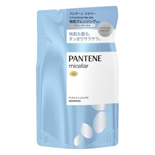 PANTENE Micellar Non-Silicone Shampoo Pure & Cleanse - Refill - 350ml - Harajuku Culture Japan - Japanease Products Store Beauty and Stationery