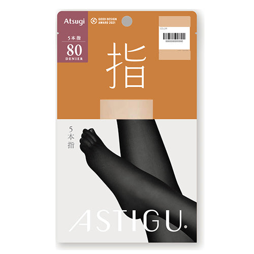 Atsugi Astigu Warming Hot Five Finger Tights Yubi 80 Denier - AP1580 - Harajuku Culture Japan - Japanease Products Store Beauty and Stationery