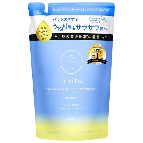 hiritu Balance Repair Smooth Hair Treatment Refill 350ml - Pear & Musk Scent - Harajuku Culture Japan - Japanease Products Store Beauty and Stationery