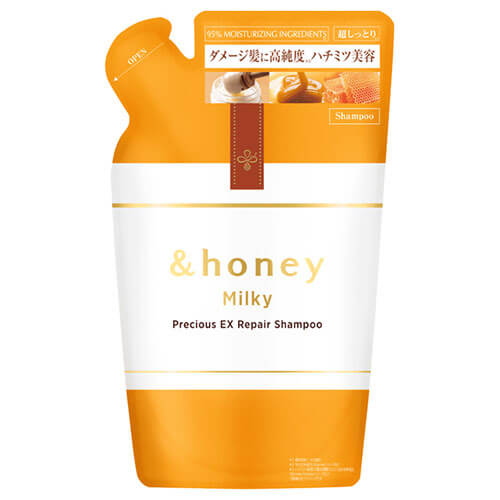 &honey Milky Precious EX Repair Hair Shampoo Refill 385g Step1.0 - Apple Sweet Honey - Harajuku Culture Japan - Japanease Products Store Beauty and Stationery