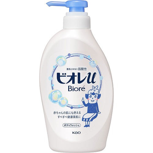 Biore U Body Wash Pump 480ml - Fresh Floral Scent - Harajuku Culture Japan - Japanease Products Store Beauty and Stationery