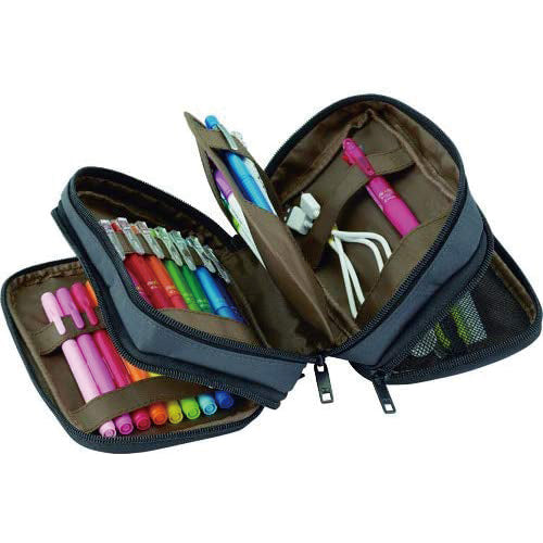 Lihit Lab. A-7556 Pen Case Book-type Triple-size - Harajuku Culture Japan - Japanease Products Store Beauty and Stationery