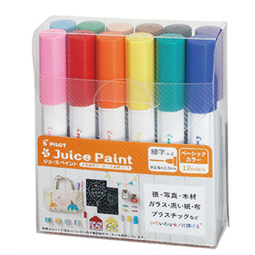 Pilot Marker Pen Juice Paint - 1.0mm - 12 Colors Set - Harajuku Culture Japan - Japanease Products Store Beauty and Stationery