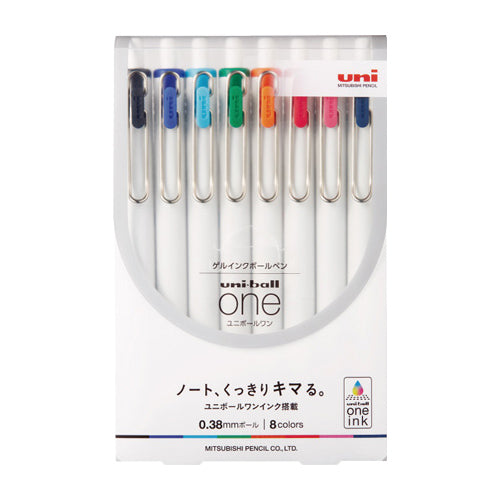 Uni-Ball One Ballpoint Pen - 0.38mm - 8 Color Set - Harajuku Culture Japan - Japanease Products Store Beauty and Stationery
