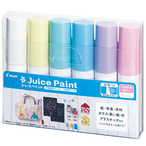 Pilot Marker Pen Juice Paint Pastel Color - 8.0mm - 6 Colors Set - Harajuku Culture Japan - Japanease Products Store Beauty and Stationery