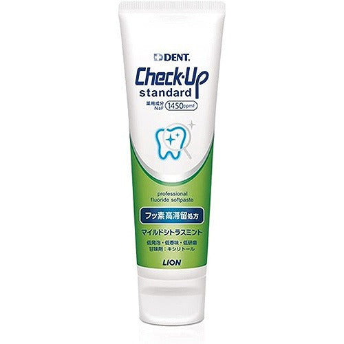 Lion Dent. Check-Up Standard Toothpaste - 135g - Mild Citrus Mint - Harajuku Culture Japan - Japanease Products Store Beauty and Stationery