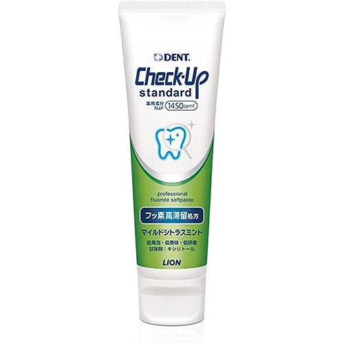 Lion Dent. Check-Up Standard Toothpaste - 135g - Mild Citrus Mint - Harajuku Culture Japan - Japanease Products Store Beauty and Stationery