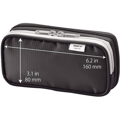 Lihit Lab. A-7660 Smart Fit Bright Label Double Pen Case - Harajuku Culture Japan - Japanease Products Store Beauty and Stationery