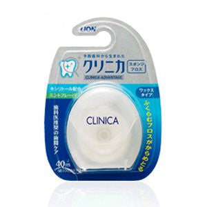 Tooth Care Lion Clinica Dental Sponge Floss 40m - White - Harajuku Culture Japan - Japanease Products Store Beauty and Stationery