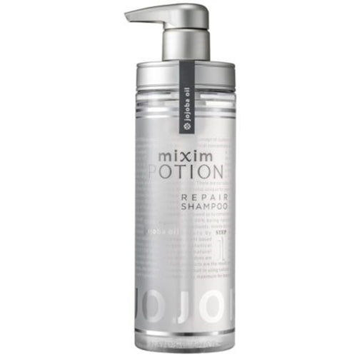 Mixim Potion Johoba Oil Step1 Peapair Hair Shampoo Pump 440ml - Rose Geranium Essential Oil Scent - Harajuku Culture Japan - Japanease Products Store Beauty and Stationery