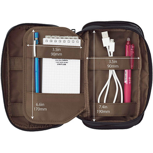 Lihit Lab. A-7556 Pen Case Book-type Triple-size - Harajuku Culture Japan - Japanease Products Store Beauty and Stationery