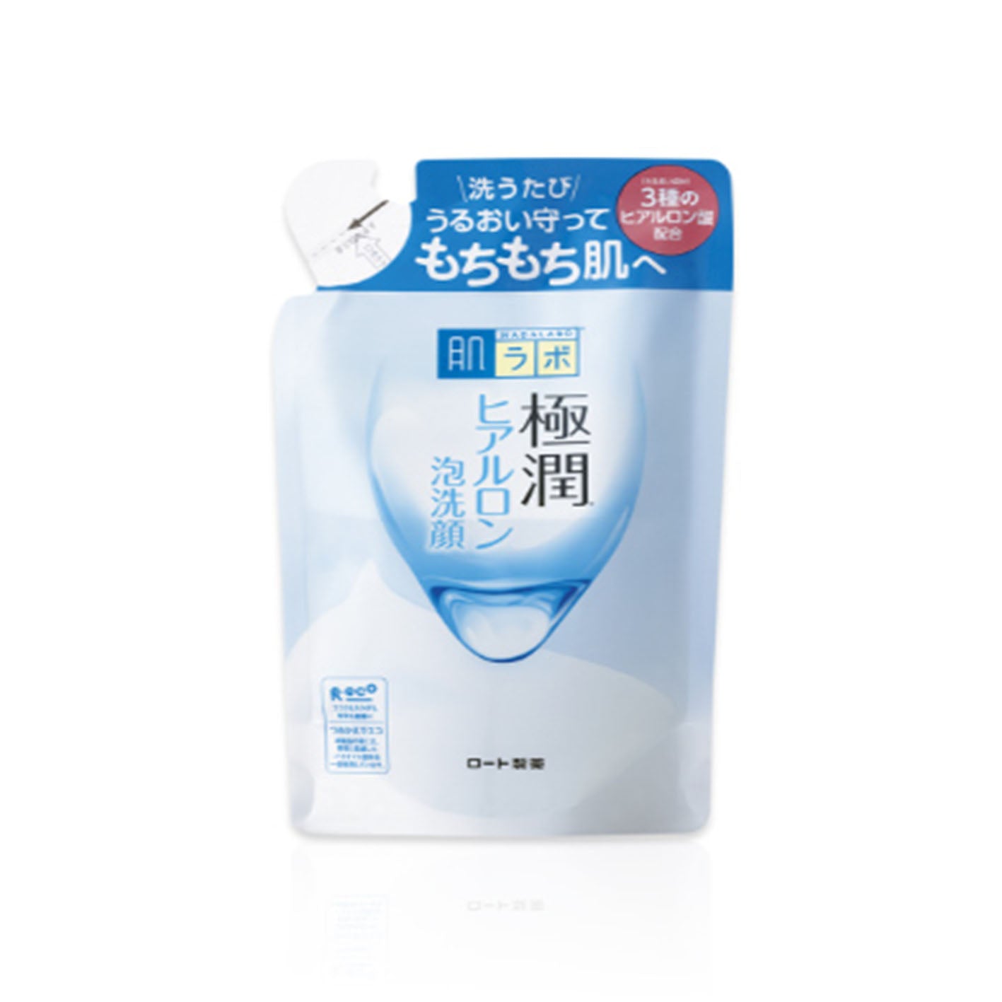 Rohto Hadalabo Gokujyn Hyaluronic Acid Cleansing Foam - 140ml - Refill - Harajuku Culture Japan - Japanease Products Store Beauty and Stationery