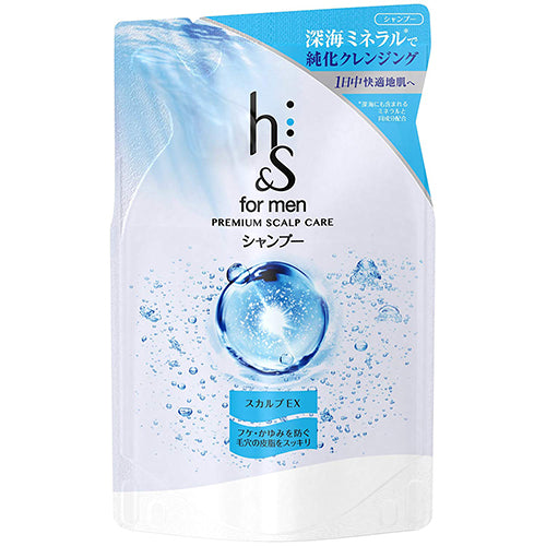 H&S For Men Scalp EX Series Premium Scalp Care Shampoo - 300ml - Refill - Harajuku Culture Japan - Japanease Products Store Beauty and Stationery
