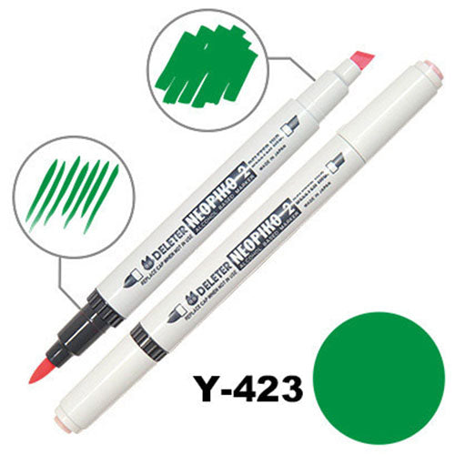 Deleter Alcohol Marker Neopiko 2 - Y-423 Ever Green - Harajuku Culture Japan - Japanease Products Store Beauty and Stationery