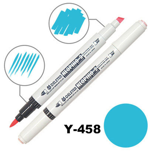 Deleter Alcohol Marker Neopiko 2 - Y-458 Turquoise - Harajuku Culture Japan - Japanease Products Store Beauty and Stationery