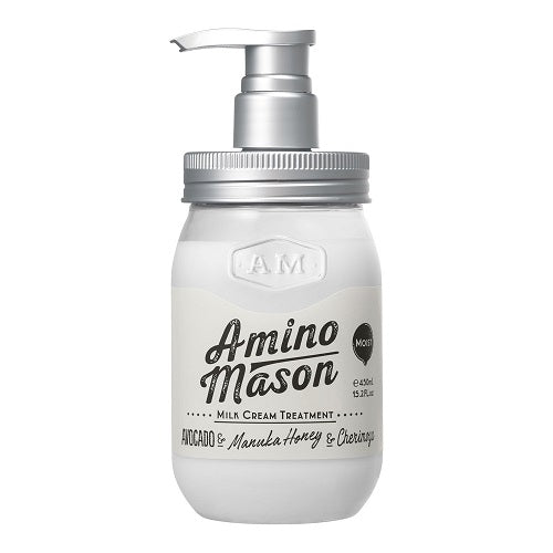 Stella Seed Amino Mason Moist Milk Cream Treatment 450ml - White Rose Bouquet Scent - Harajuku Culture Japan - Japanease Products Store Beauty and Stationery