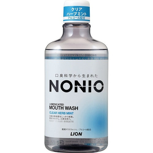 Lion Nonio Medicated Mouth Wash 600ml - Clear Herb Mint - Harajuku Culture Japan - Japanease Products Store Beauty and Stationery