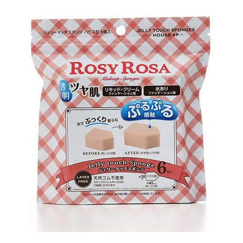 Rosy Rosa Jerry Touch Sponge - House Type - 6P - Harajuku Culture Japan - Japanease Products Store Beauty and Stationery