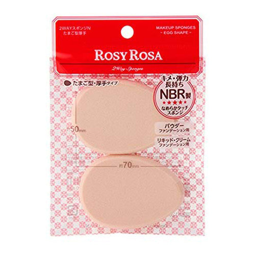 Rosy Rosa 2Way Sponge N - Egg Type Thick - 2P - Harajuku Culture Japan - Japanease Products Store Beauty and Stationery
