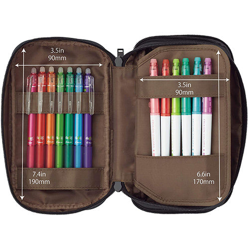 Lihit Lab. A-7556 Pen Case Book-type Triple-size - Harajuku Culture Japan - Japanease Products Store Beauty and Stationery