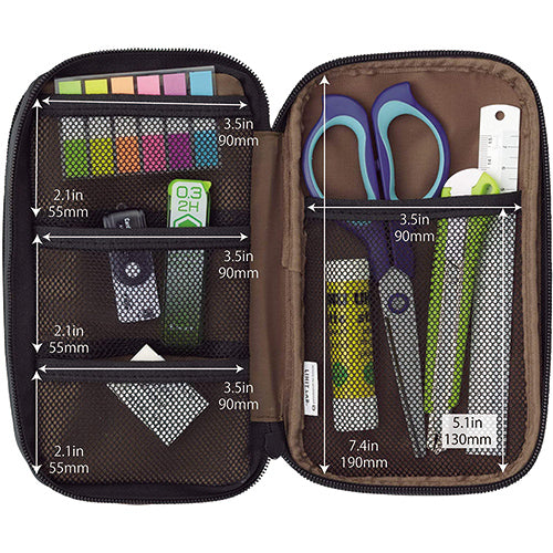 Lihit Lab. A-7556 Pen Case Book-type Triple-size - Harajuku Culture Japan - Japanease Products Store Beauty and Stationery