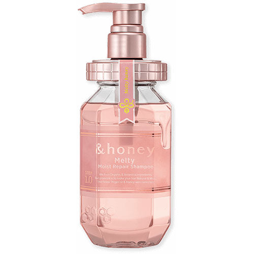 &honey Melty Moist Repair Hair Shampoo Pump 440ml Step1.0 - Pure Rose Honey Scent - Harajuku Culture Japan - Japanease Products Store Beauty and Stationery