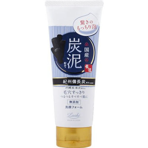 Rossi Moist Aid Cosmetex Roland Charcoal Mud Face Wash - 120g - Harajuku Culture Japan - Japanease Products Store Beauty and Stationery