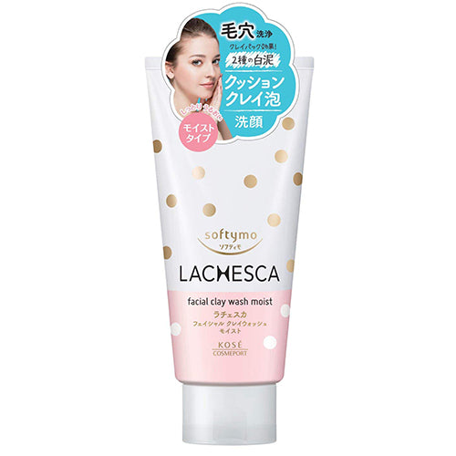 Kose Softymo Lachesca Face Clay Wash 130- Moist - Harajuku Culture Japan - Japanease Products Store Beauty and Stationery