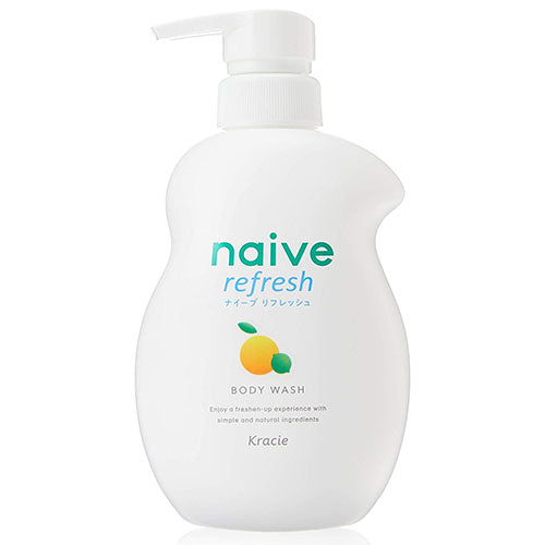 Naive Refresh Body Soap Liquid Type With Sea Mud - 530ml - Harajuku Culture Japan - Japanease Products Store Beauty and Stationery