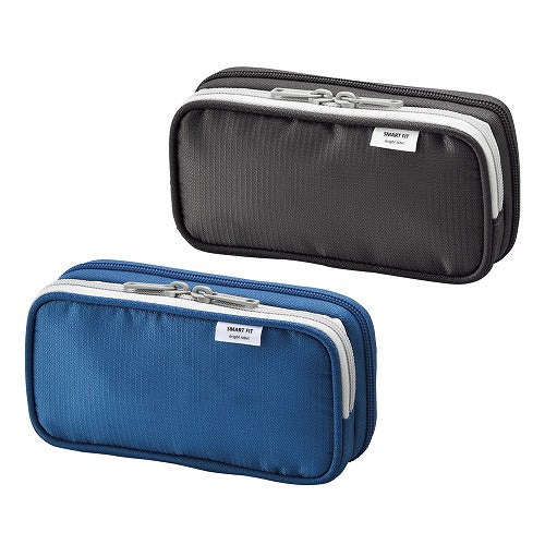 Lihit Lab. A-7660 Smart Fit Bright Label Double Pen Case - Harajuku Culture Japan - Japanease Products Store Beauty and Stationery