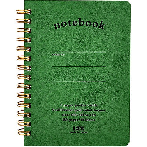 LIFE Pocket Note A6 - Grid - Harajuku Culture Japan - Japanease Products Store Beauty and Stationery