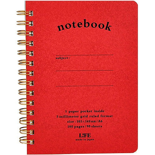 LIFE Pocket Note A6 - Grid - Harajuku Culture Japan - Japanease Products Store Beauty and Stationery