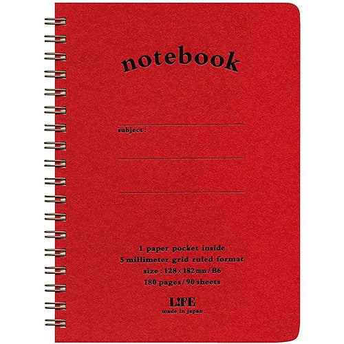 LIFE Pocket Note B6 - Grid - Harajuku Culture Japan - Japanease Products Store Beauty and Stationery