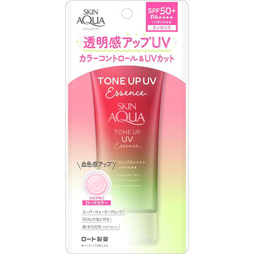 Skin Aqua Tone Up UV Essence Rose 80g - SPF50+/PA++++ - Harajuku Culture Japan - Japanease Products Store Beauty and Stationery
