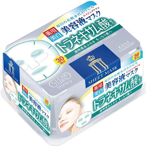 Kose Clear Turn Essence Mask Tranexamic Acid - 30 masks - Harajuku Culture Japan - Japanease Products Store Beauty and Stationery