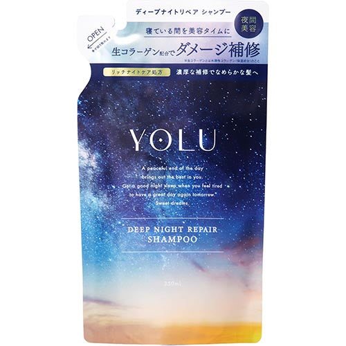 YOLU Night Beauty Shampoo Refill 400ml - Deep Night Repair - Harajuku Culture Japan - Japanease Products Store Beauty and Stationery