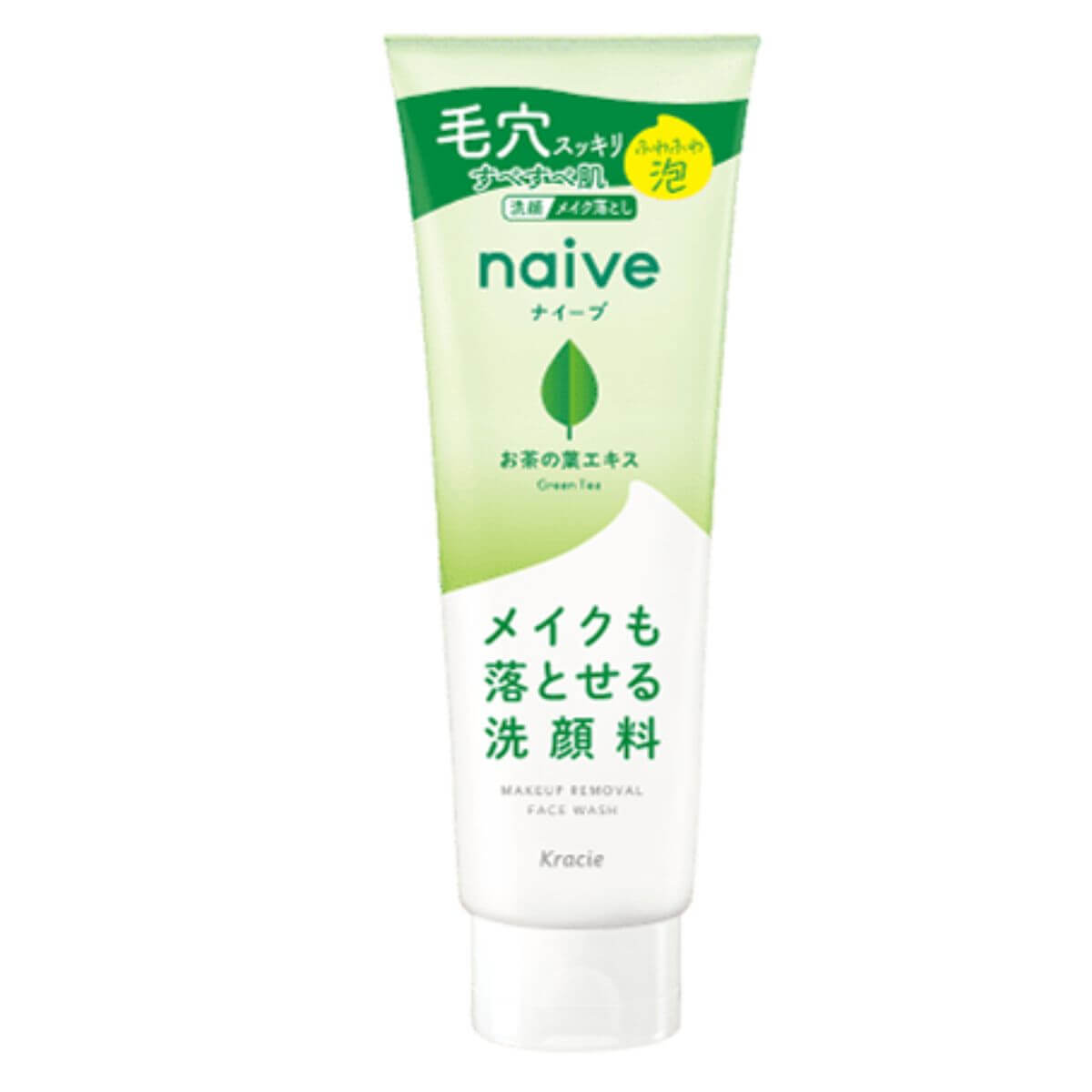 Kracie naive Makeup Remover Facial Ｗash Clear Pores Contains Tea Leaf Extract - 200g - Harajuku Culture Japan - Japanease Products Store Beauty and Stationery