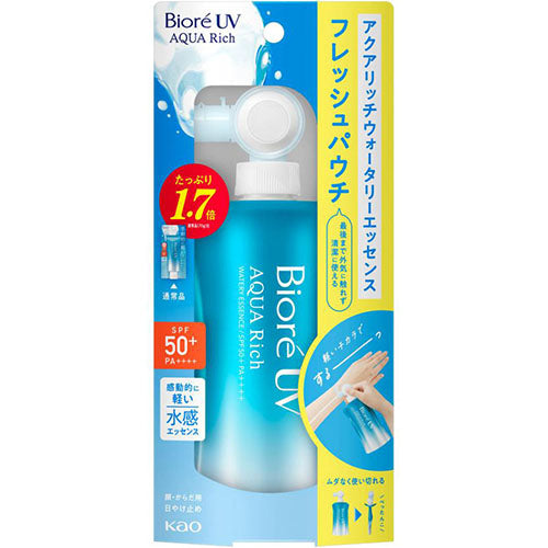 Biore UV Aqua Rich Watery Essence Fresh Pouch 120g SPF50 + PA++++ - Harajuku Culture Japan - Japanease Products Store Beauty and Stationery