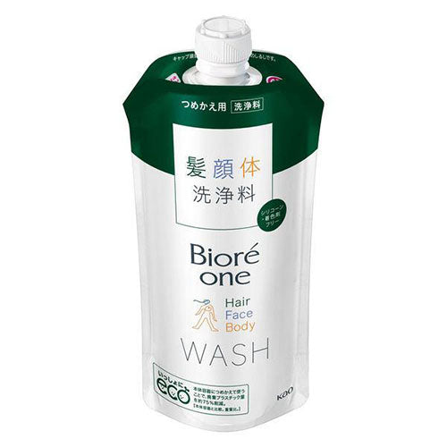 Biore One Hair Face Body Wash 340ml - Comfort Savon - Refill - Harajuku Culture Japan - Japanease Products Store Beauty and Stationery