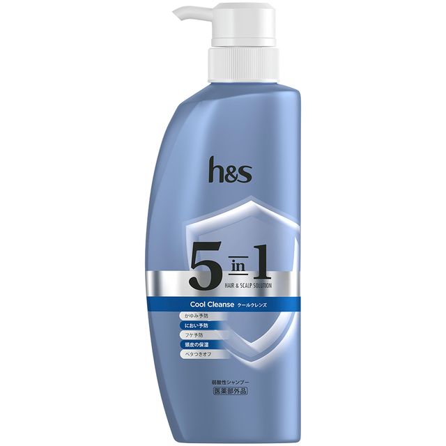 H&S 5 in 1 Hair Scalp Solution Shampoo 340g - Cool Cleanse - Harajuku Culture Japan - Japanease Products Store Beauty and Stationery