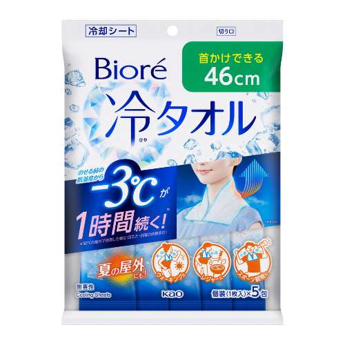 Biore Cool Body Towel - 5pc - Harajuku Culture Japan - Japanease Products Store Beauty and Stationery