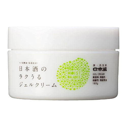 Nihonsakari Japanese Sake Moisturizing Gel Cream 180g - Harajuku Culture Japan - Japanease Products Store Beauty and Stationery