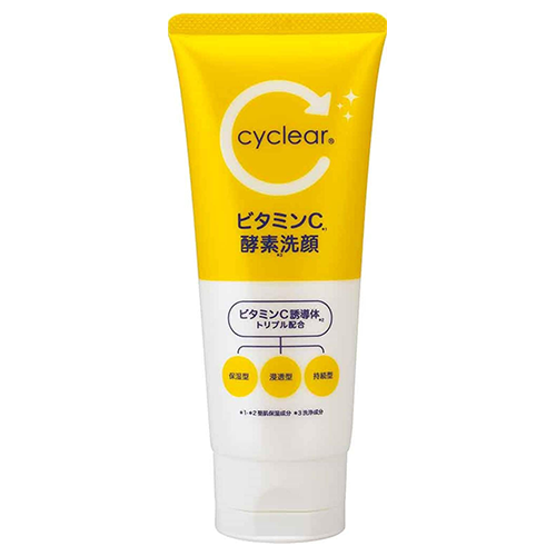 Kumano Yushi Cyclear VC Enzyme Face Wash - 130g - Harajuku Culture Japan - Japanease Products Store Beauty and Stationery