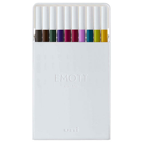 Uni Water-Based Felt‐Tip Pen 10 Color Set EMOTT Ever Fine - Harajuku Culture Japan - Japanease Products Store Beauty and Stationery