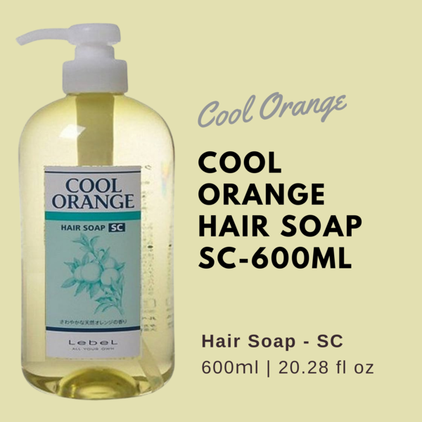 Lebel Cool Orange Hair Soap SC (Super Cool Type) - 600ml - Harajuku Culture Japan - Japanease Products Store Beauty and Stationery