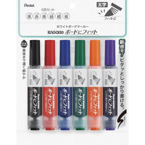 Pentel White Board Marker Knockle Board Fit 6 Color Set - Harajuku Culture Japan - Japanease Products Store Beauty and Stationery