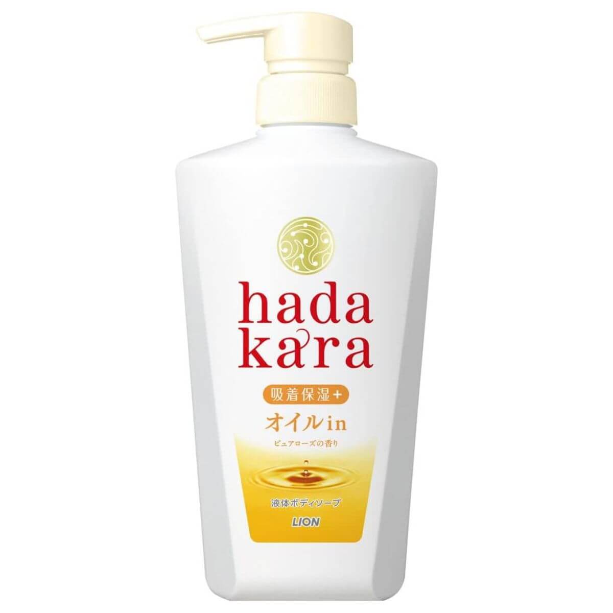 Hadakara Body Soap Oil-in 480ml - Pure Rose Scent