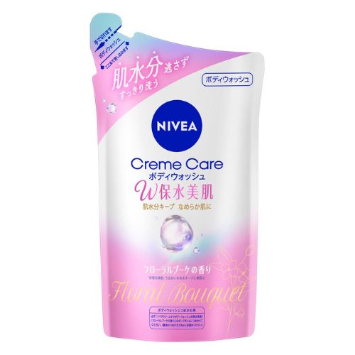 Nivea Cream Care Body Wash Refill 350ml - Floral Bouquet - Harajuku Culture Japan - Japanease Products Store Beauty and Stationery