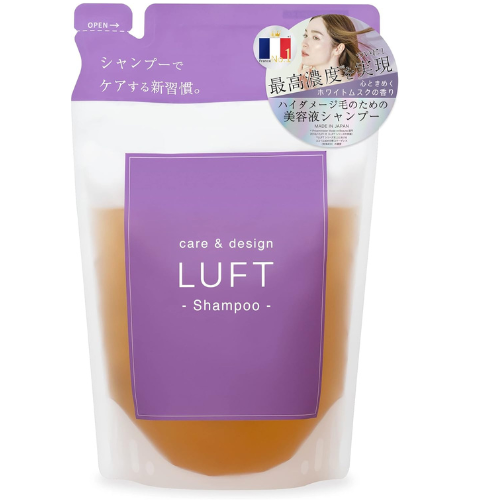 LUFT High Damage Repair Type White Musk Scent Shampoo 410ml - Refill - Harajuku Culture Japan - Japanease Products Store Beauty and Stationery