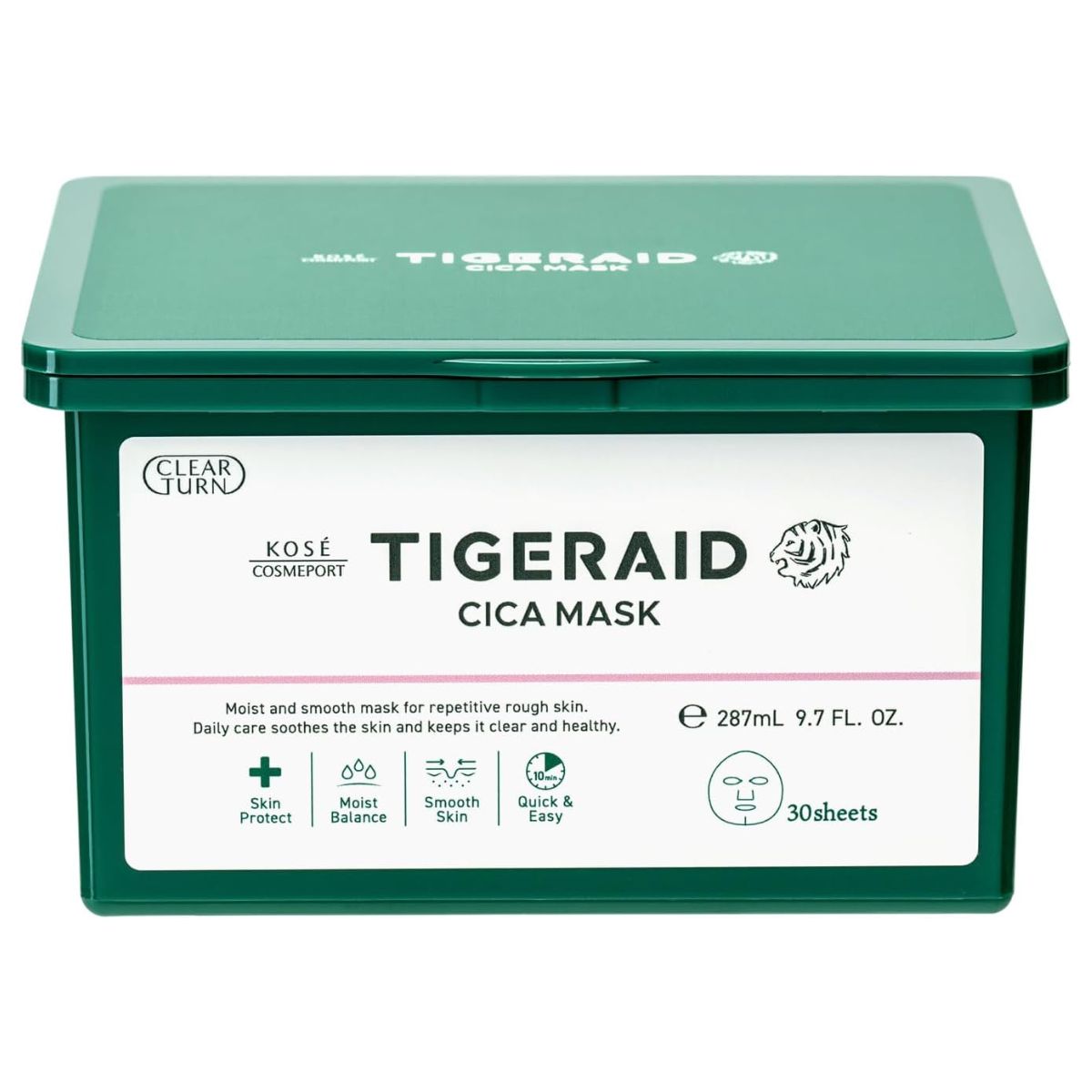 Kose Clear Turn Tigerad CICA Repair Mask - 30 Sheets